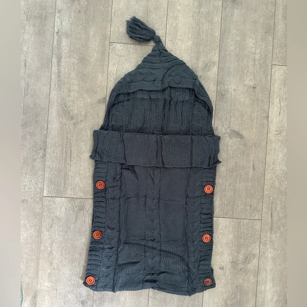 New Boutique Knit Baby Hooded Swaddling Blanket